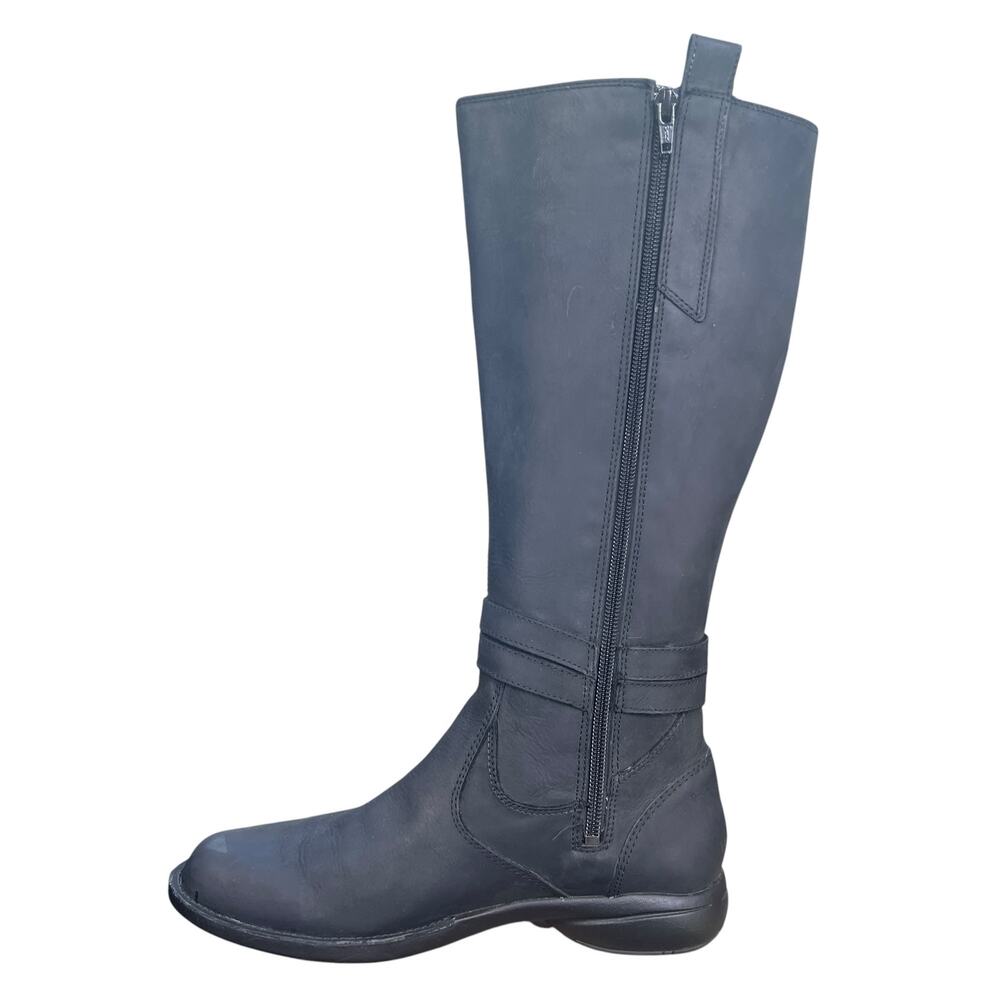 Merrell Tetra Strap Black Leather Waterproof Tall Boots Size 8.5 - Picture 2 of 9